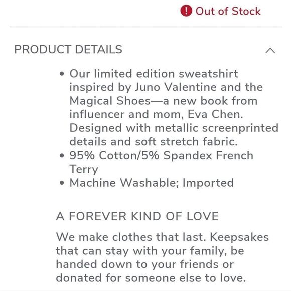 JANIE AND JACK JUNO VALENTINE PINK BALLERINA SLIPPERS SWEATSHIRT, SZ 6-12 MOS. - Picture 9 of 9